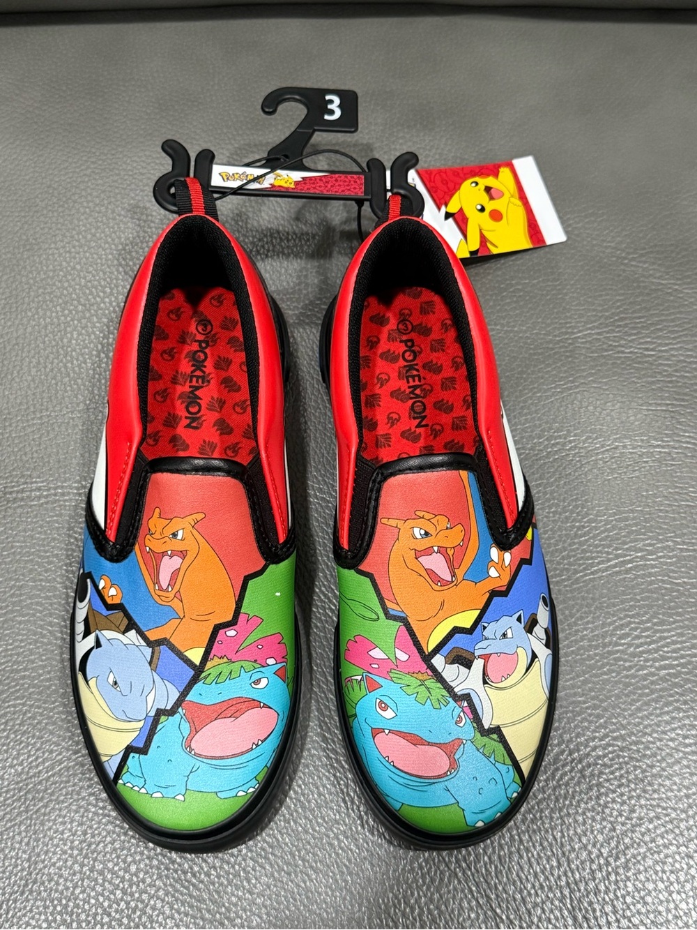 Pokemon Kids Slip-On Shoes - Multicolor (Size 3)
